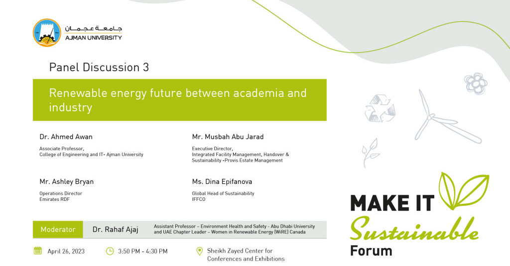 Ajman University Leads Renewable Energy Dialogues Between Academia and Industry