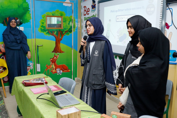 Ajman University's Office of Sustainability Organizes an Awareness Session and Workshop titled “Your Planet Needs You “at Al Maarifa International Private School