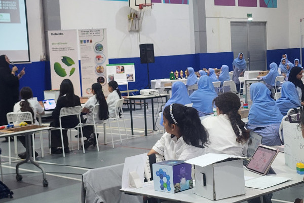 Young Innovators Take on Climate Change: Ajman University's Maya Haddad Leads Judging at Girls in ICT Hackathon