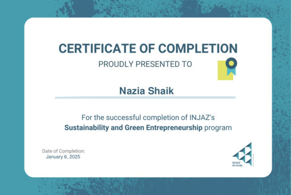 Ajman University Students Earn Certificates in Sustainability & Green Entrepreneurship Through INJAZ Partnership