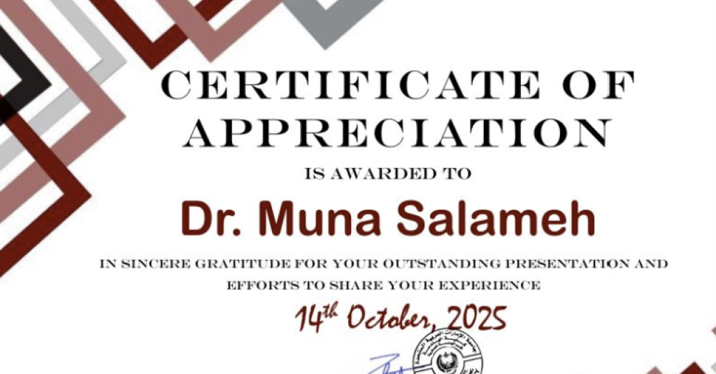Dr. Mona Delivers Lecture on Research Methodologies to Master's Students at UAE University