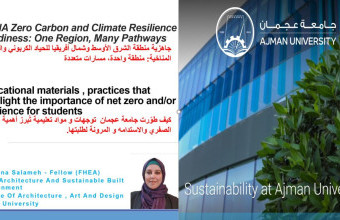 Ajman University Expert Speaks at World Green Building Week on MENA’s Zero Carbon Future